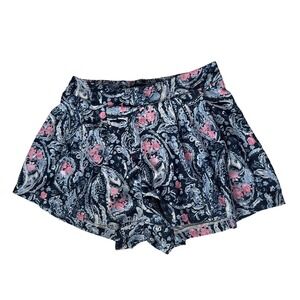 Torrid Size 2 Blue Pink High Waist Shorts Elastic Wide Waist Band #1003